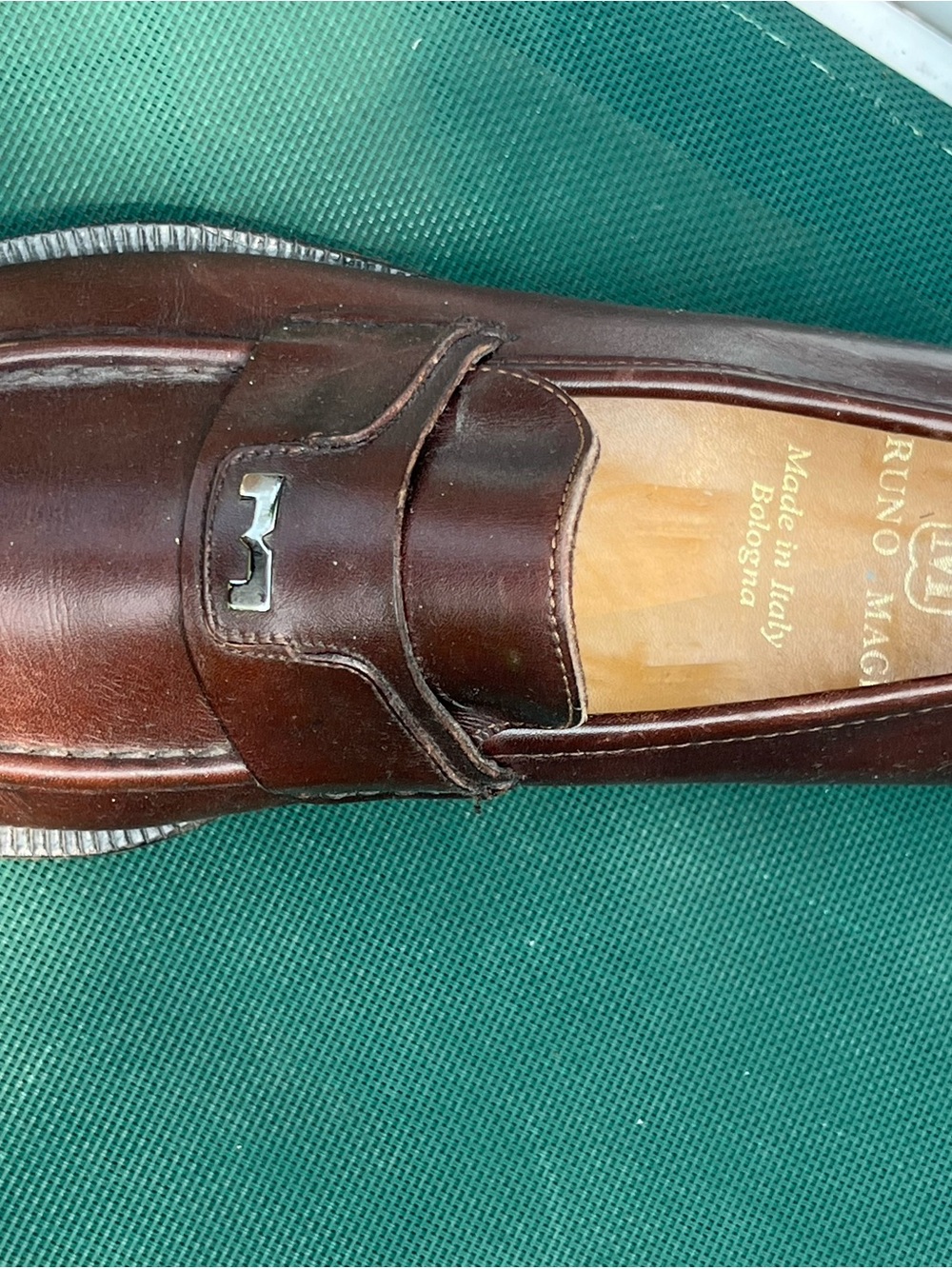 BRUNO MAGLI MENS SZ 8.5 Brown Leather Penny Loafersc never worn, new